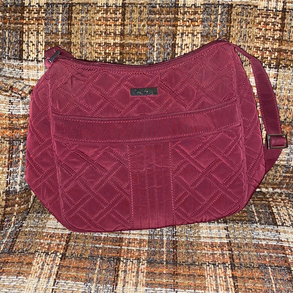 Burgundy “Carryall Crossbody Raisin” Vera Bradley Purse